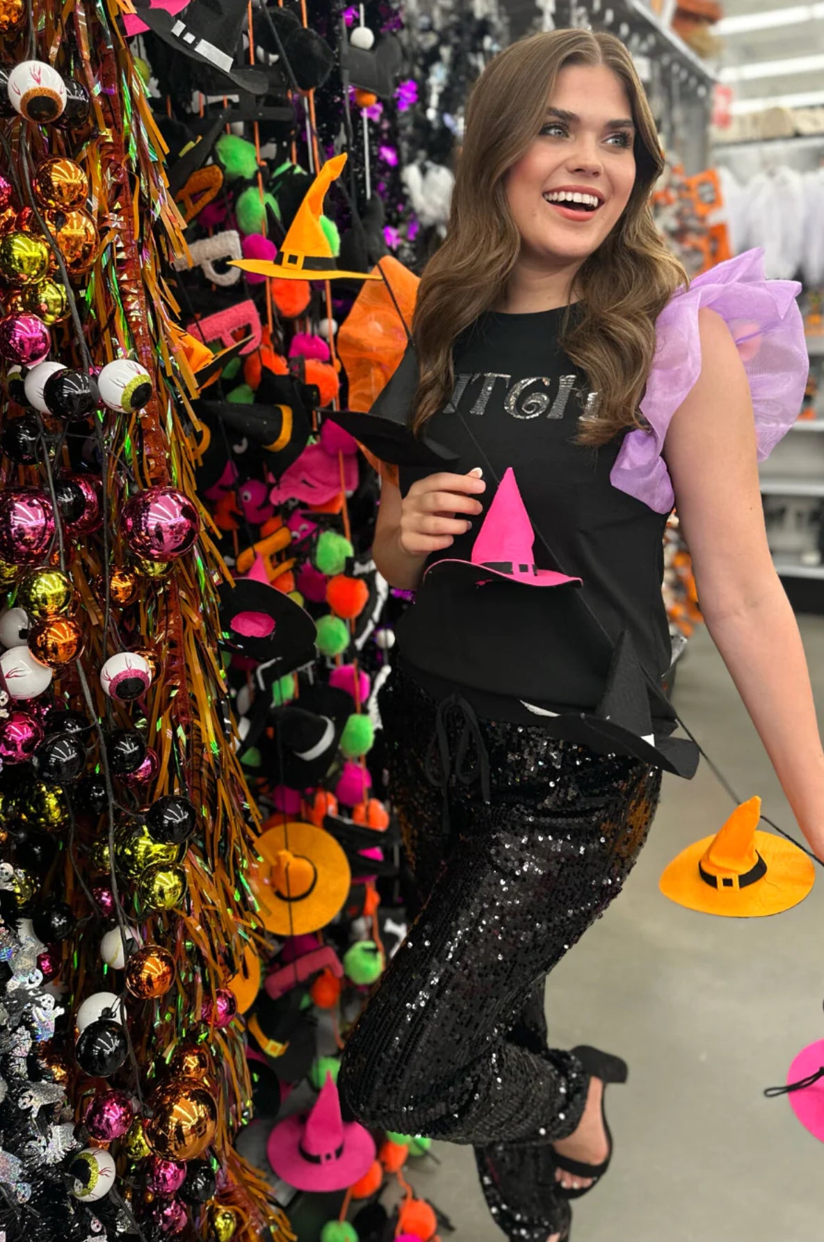 PREORDER-Witchy Sequin Patch Top